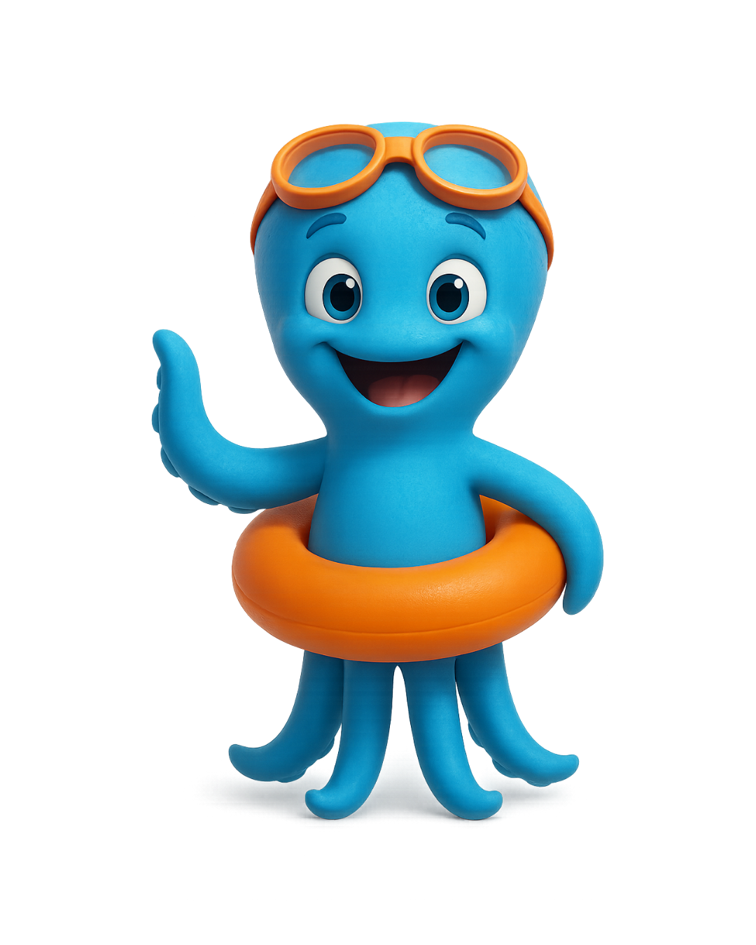 Mascotte pieuvre Les enfants de l'aube